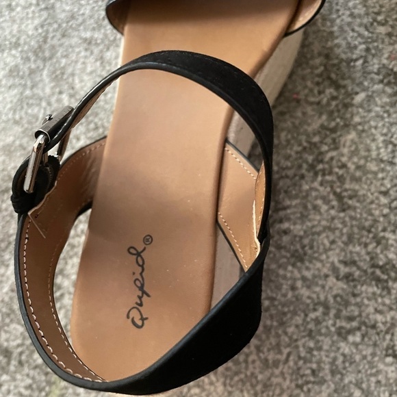 NEW- Qupid Big Bang Espadrille Wedge Sandals - Picture 15 of 17